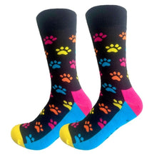 Load image into Gallery viewer, Paw Prints Puppy Lovers Crazy Socks - Crazy Sock Thursdays