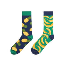 Charger l'image dans la galerie, Bananas and Pineapples Odd Paired Crazy Socks - Crazy Sock Thursdays
