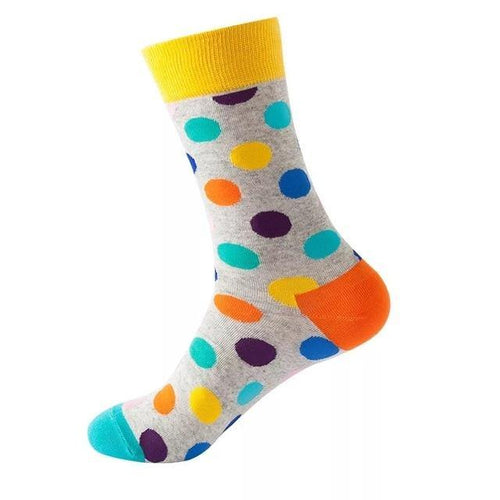 Polka Dot Grey Crazy Socks - Crazy Sock Thursdays